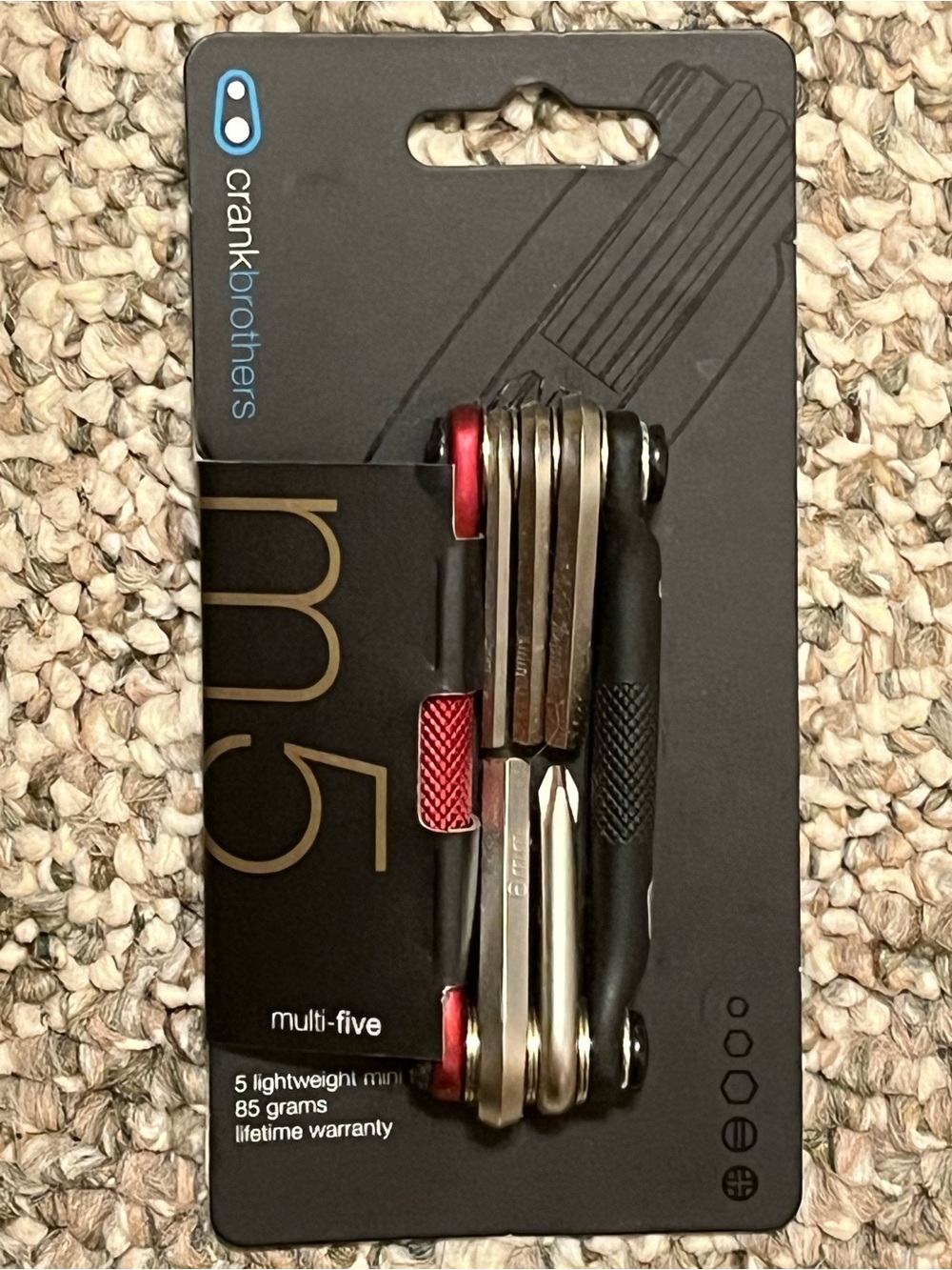 M5 Multi-Tool in Black and Red Compact Bicycle Repair Kit